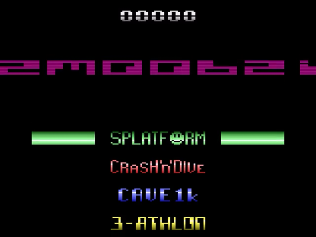 Cave 1K (Homebrew) — Title screen